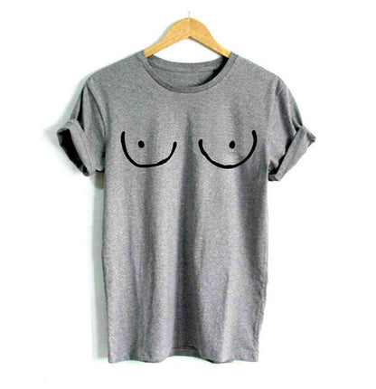 Funny TITTIES BOOBS BOOBIES Print New Women Tshirt Cotton Casual Shirt For Top Tee Girl Hipster Latest