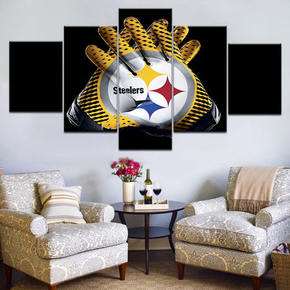 5pcs HD Printing Canvas Painting American Football Glove Art Group Home Decor Wall Poster Modular Picture