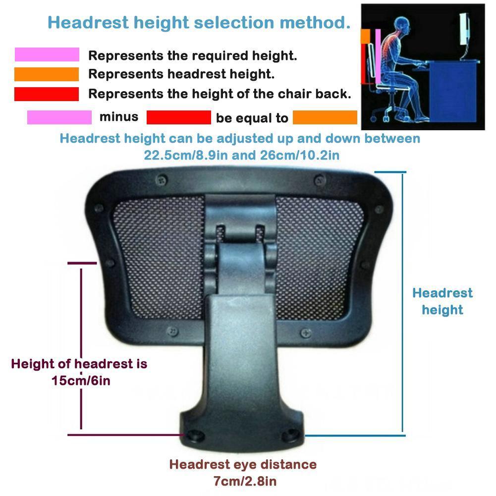 Computer Chair Headrest with Height Adjustment